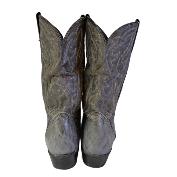 TEXAS Cowboy Boots Men\'s Gray Leather Western Boots Size 10 M main image 4